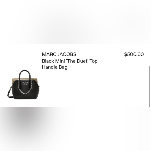 MARC JACOBS Black Mini “The Duet” Top Handle Bag - Picture 8 of 8